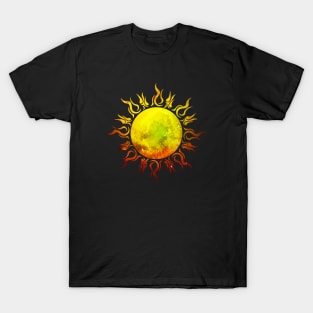 Burning Sun Tribal Tattoo Star Universe T-Shirt